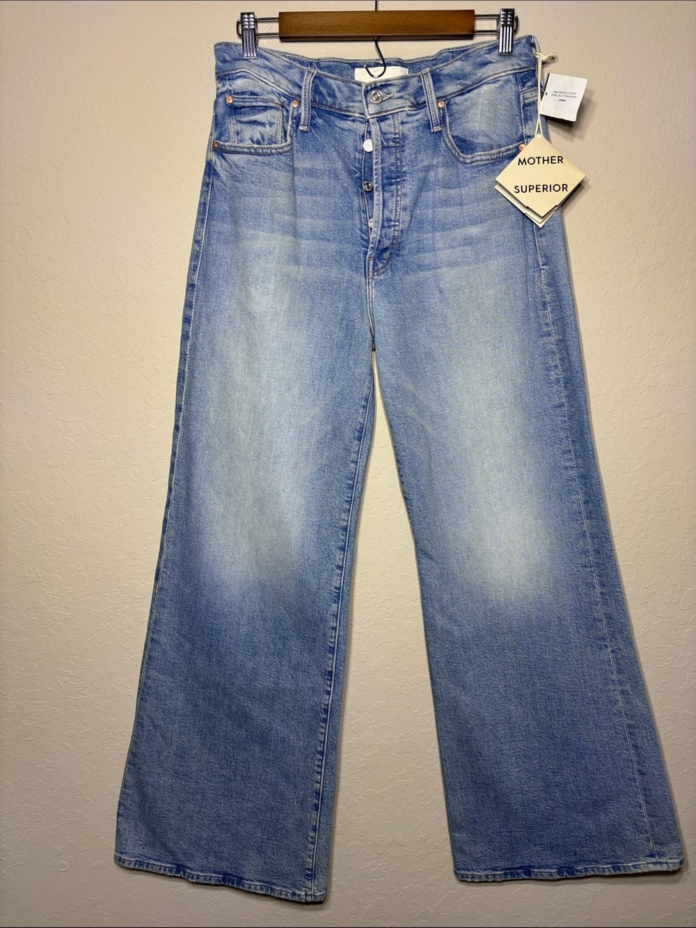 MOTHER Superior The Tomcat Roller High Rise Wide Leg Jeans/faded wash 31 NWT - Picture 5 of 13